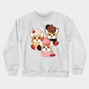 Corgi Cupcakes and Sprinkles Crewneck Sweatshirt